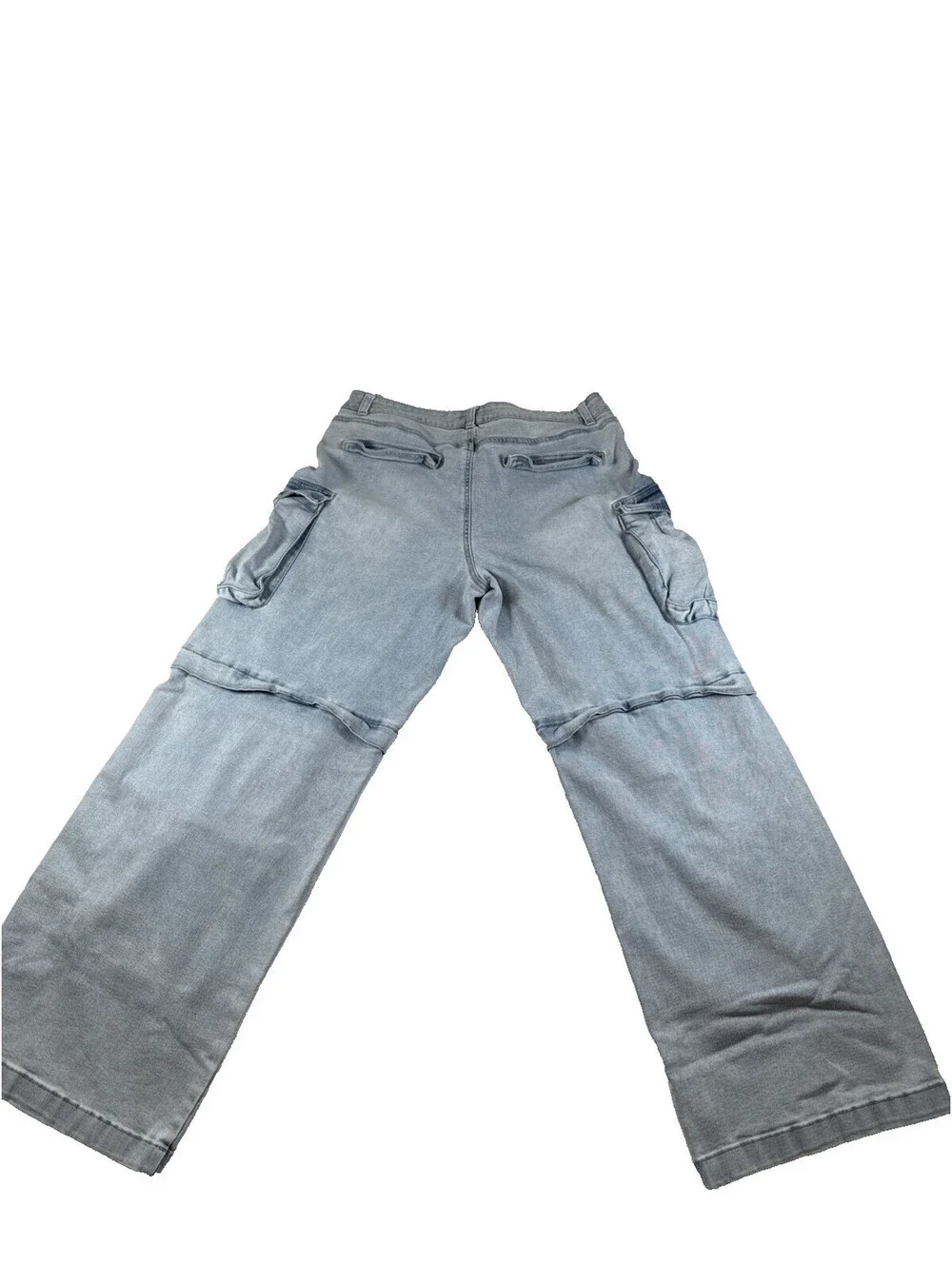 Refuge Women’s Light Wash Blue Denim Cargo Pocket Jeans Size 11 Pre Owned